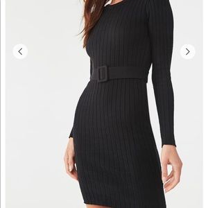 Belted sweater dress